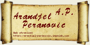 Aranđel Peranović vizit kartica